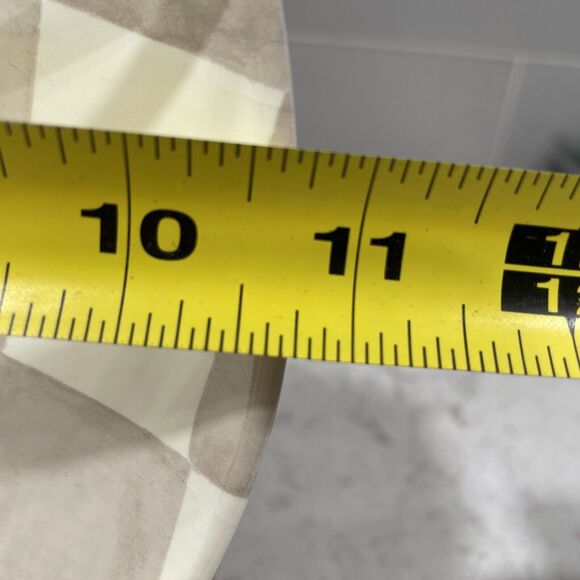 Set 4 Checkered Brown Tan Melamine 11" Dinner Plates Plate Shiny Finish Serving - Picture 4 of 5